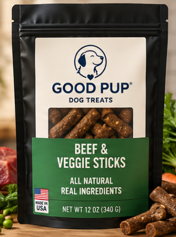 Front of Beef & Veggie Sticks package