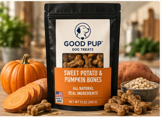 SWEET POTATO & PUMPKIN BONES GOOD PUP dog treats